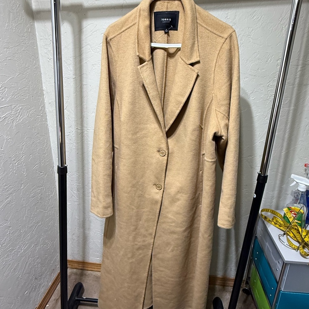 torrid Camel Long Wool Blend Coat
